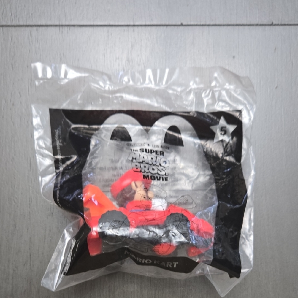McDonalds Happy Meal. Super Mario Kart Toy with Red and Black Colors